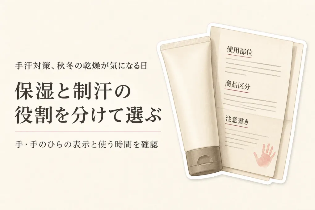秋冬の制汗クリーム・手汗アイテム選び｜保湿後に使いやすいさらさら感と表示を比較