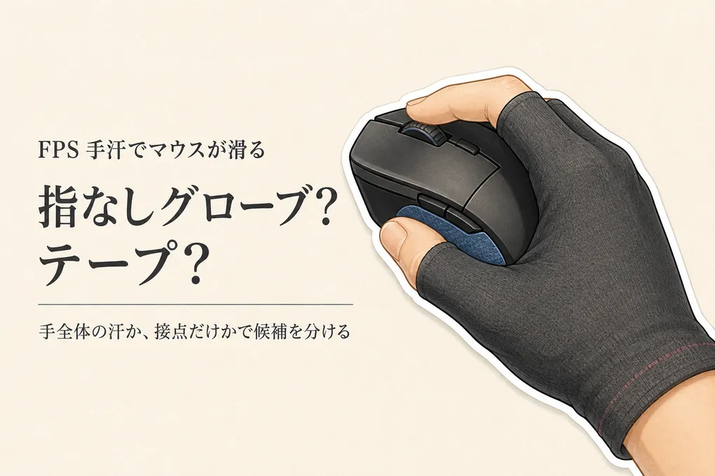 ゲーミンググローブ 指なしとマウスグリップテープの選び方｜FPSの操作感で比較
