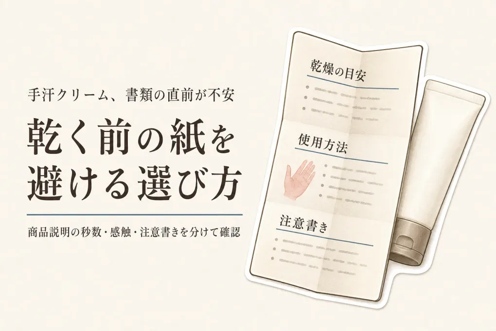 手汗クリームはいつ塗る？書類を書く前にベタつきを避けるクリーム・ジェル・ローションの選び方